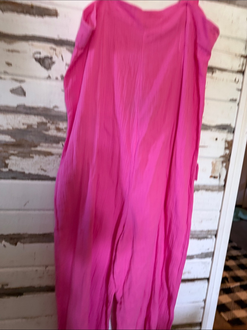 BiBi Hot Pink Sleeveless Button-Front Jumpsuit - Picture 10 of 12